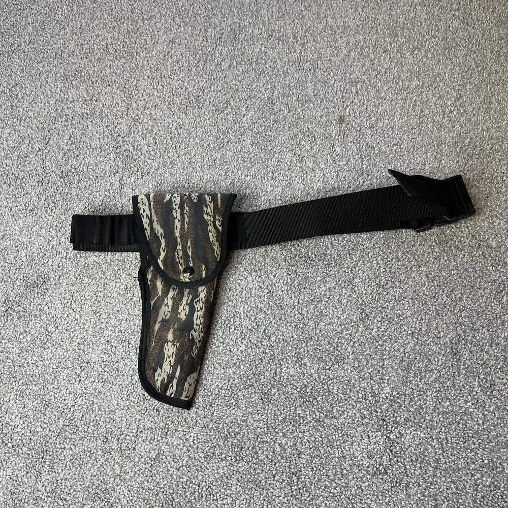 Allen Camo Nylon Belt Holster Brown Hunting Handgun Pistol Field‎ OWB Ammo Loops